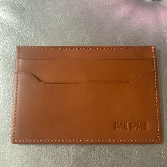 New Jack spade leather and camo canvas card holder-wallet - Picture 2 of 2